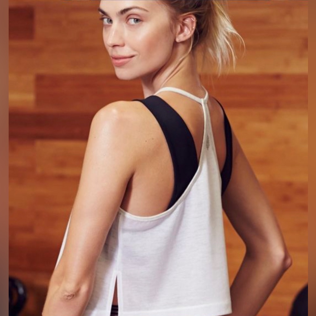 Nwt Free People Retrograde Crop Tank Top White